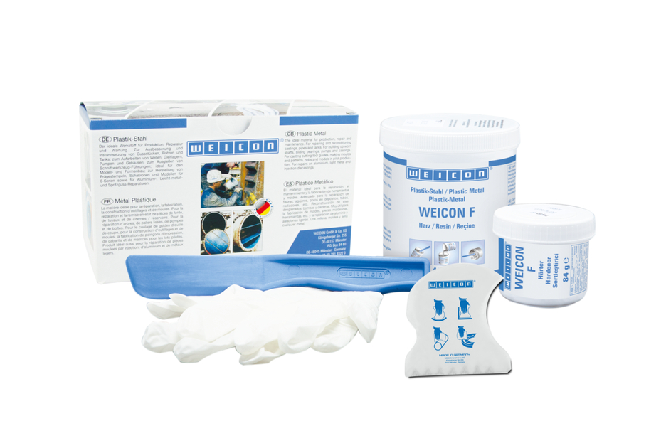 WEICON F | system żywic epoksydowych wypełnionych aluminium do napraw i formowania