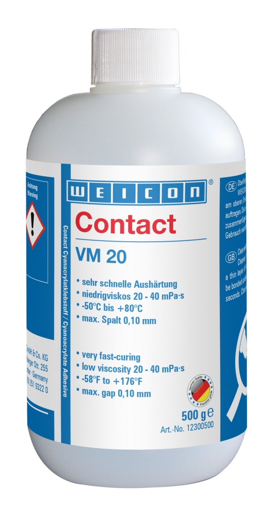 Contact VM 20 klej cyjanoakrylanowy | Klej błyskawiczny o niskiej lepkości do metalu