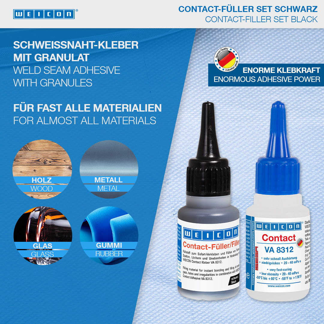 CA-Zestaw wypełniaczy | transparent special filler and cyanoacrylate adhesive Contact VA 8312