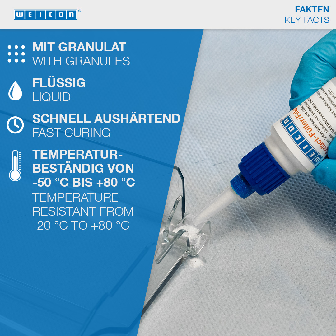 CA-Zestaw wypełniaczy | transparent special filler and cyanoacrylate adhesive Contact VA 8312