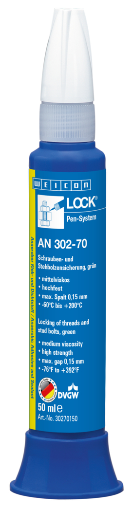 WEICONLOCK® AN 302-70 zabezpieczanie śrub i szpilek | wysoka wytrzymałość, średnia lepkość, dopuszczony do kontaktu z wodą pitną