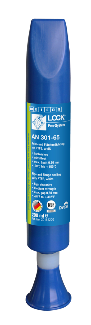 WEICONLOCK® AN 301-65 uszczelnianie rur i gwintów | z PTFE, średnia wytrzymałość, z dopuszczeniem do kontaktu z wodą pitną