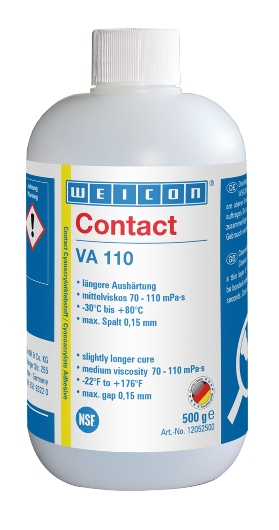 Contact VA 110 klej cyjanoakrylanowy | Klej błyskawiczny do zastosowań związanych z żywnością i wodą pitną