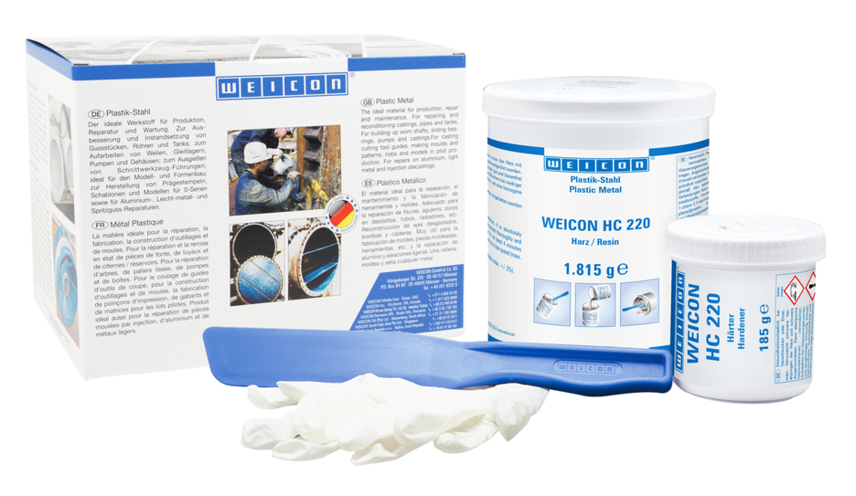 WEICON Ceramic HC 220 | Wypełniony ceramiką, odporny na wysokie temperatury system żywicy epoksydowej do powłok chroniących przed zużyciem
