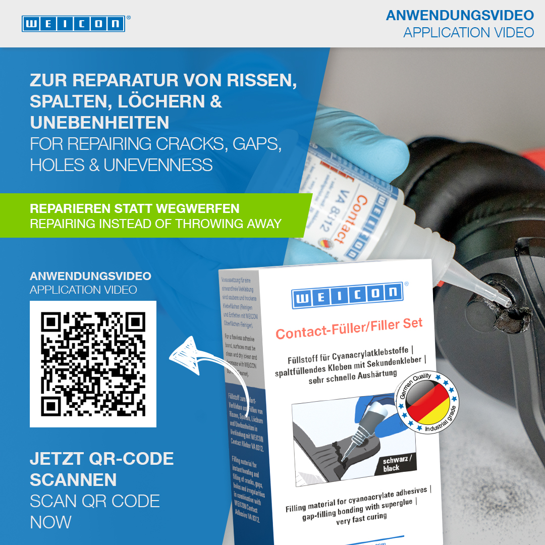 CA-Zestaw wypełniaczy | transparent special filler and cyanoacrylate adhesive Contact VA 8312