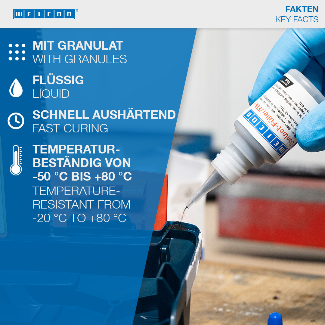 CA-Zestaw wypełniaczy | transparent special filler and cyanoacrylate adhesive Contact VA 8312