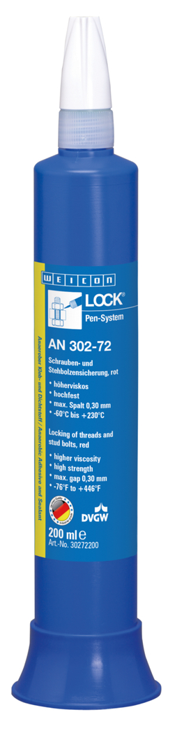 WEICONLOCK® AN 302-72 zabezpieczanie śrub i szpilek | wysoka wytrzymałość, wysoka lepkość, z dopuszczeniem do kontaktu z wodą pitną