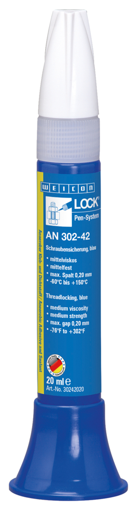 WEICONLOCK® AN 302-42 zabespieczanie śrub | średnia wytrzymałość, z dopuszczeniem do kontaktu z wodą pitną