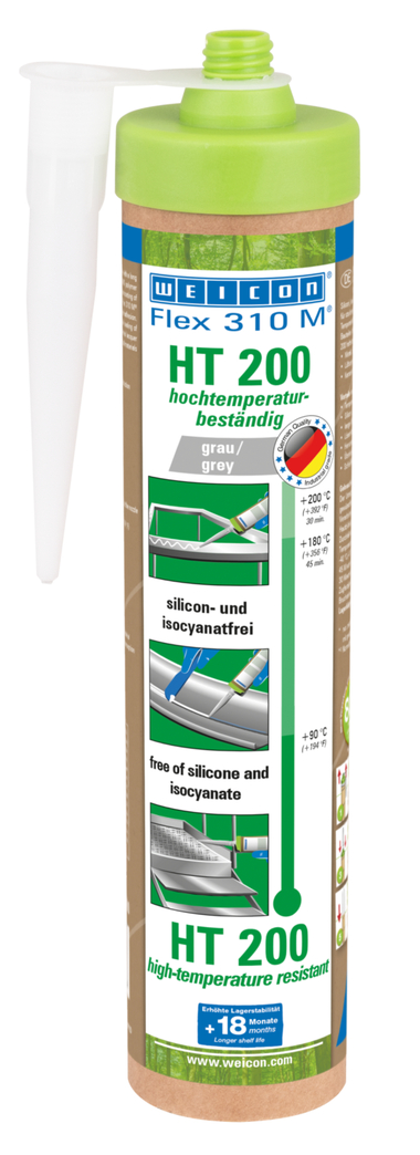 Flex 310 M® HT 200 MS-polimer | Klej i uszczelniacz o wysokiej przyczepności początkowej - idealny do malowania proszkowego i odporny na temperaturę do 200 °C