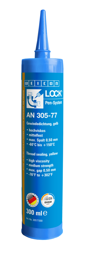 WEICONLOCK® AN 305-77 uszczelnianie rur i gwintów z materiałów pasywnych | średnia wytrzymałość, z dopuszczeniem do kontaktu z wodą pitną