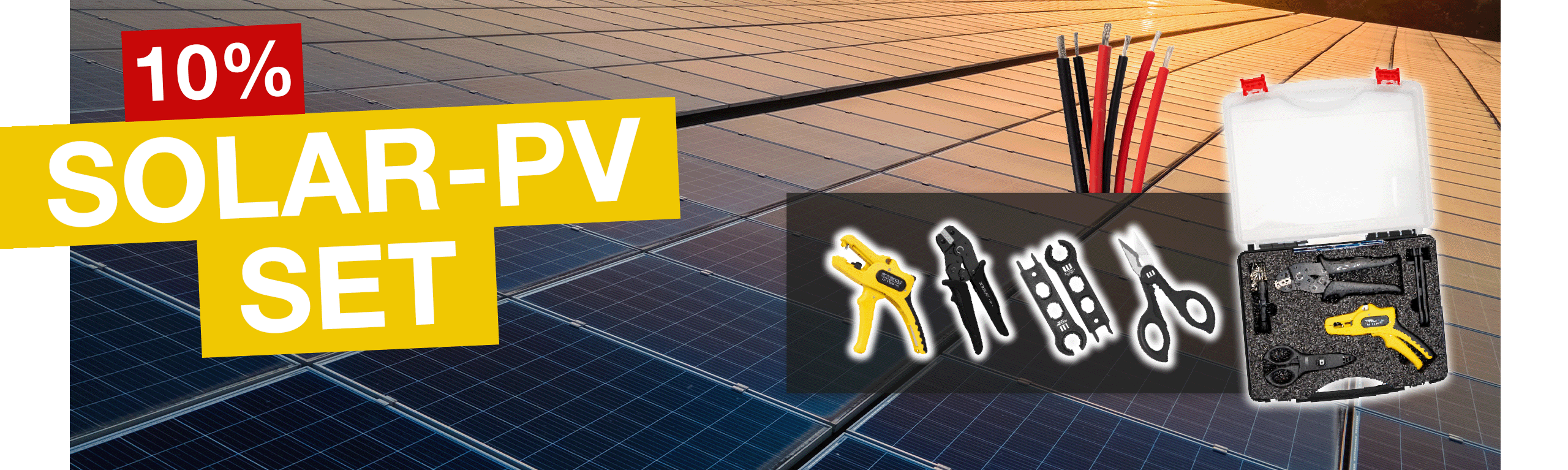 solar panel, PV kit, tool set, pliers, scissors