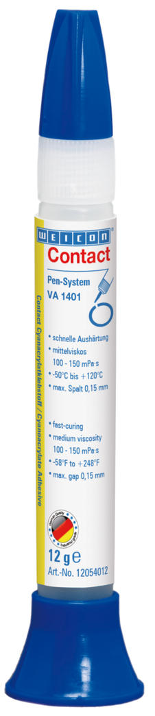Contact VA 1401 klej cyjanoakrylanowy | Błyskawiczny klej do tkanin, gumy piankowej i elastomerów o dużych porach