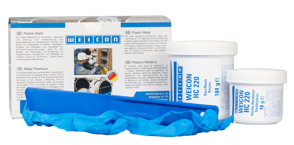 WEICON Ceramic HC 220 | Wypełniony ceramiką, odporny na wysokie temperatury system żywicy epoksydowej do powłok chroniących przed zużyciem