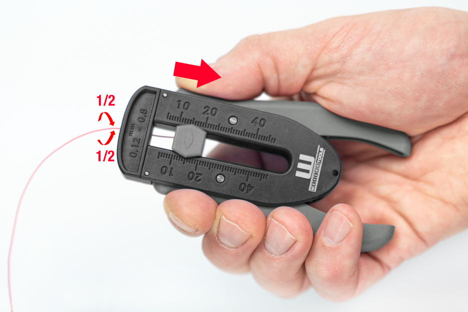 ESD Precision Wire Stripper | for electrostatically protected areas from 0,12 - 0,8 mm