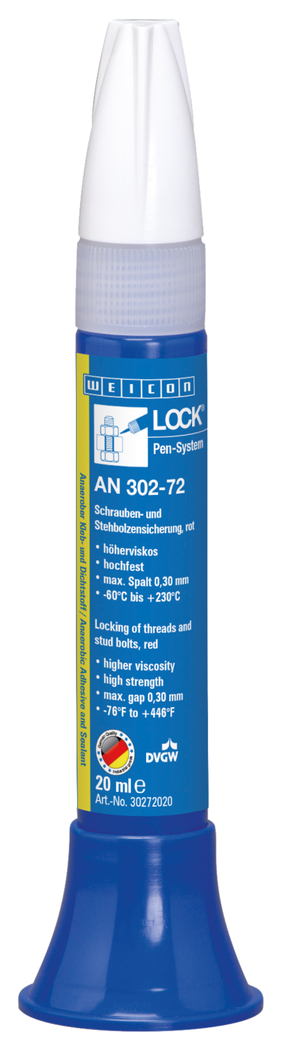 WEICONLOCK® AN 302-72 zabezpieczanie śrub i szpilek | wysoka wytrzymałość, wysoka lepkość, z dopuszczeniem do kontaktu z wodą pitną