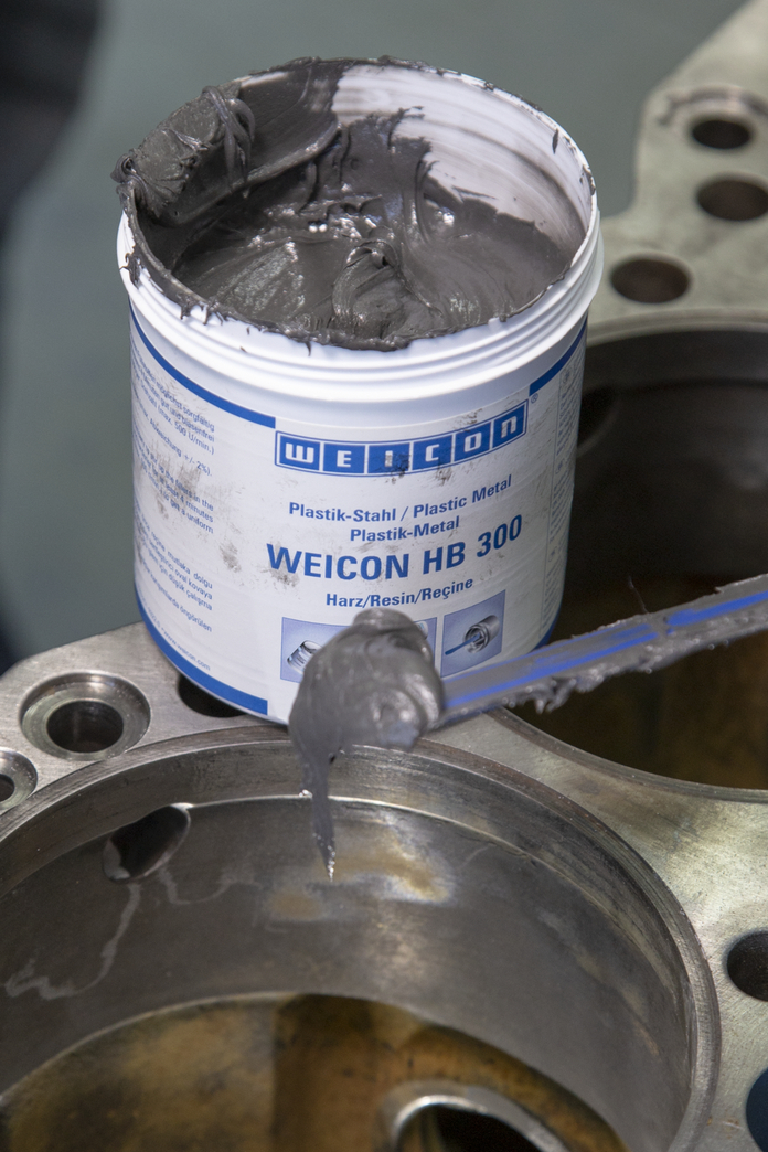 WEICON HB 300 | Wypełniony stalą, odporny na wysokie temperatury system żywicy epoksydowej do naprawy i kształtowania