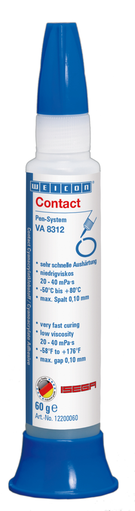 Contact VA 8312 klej cyjanoakrylanowy | Klej błyskawiczny dla przemysłu spożywczego oraz elastomerów EPDM i gumy