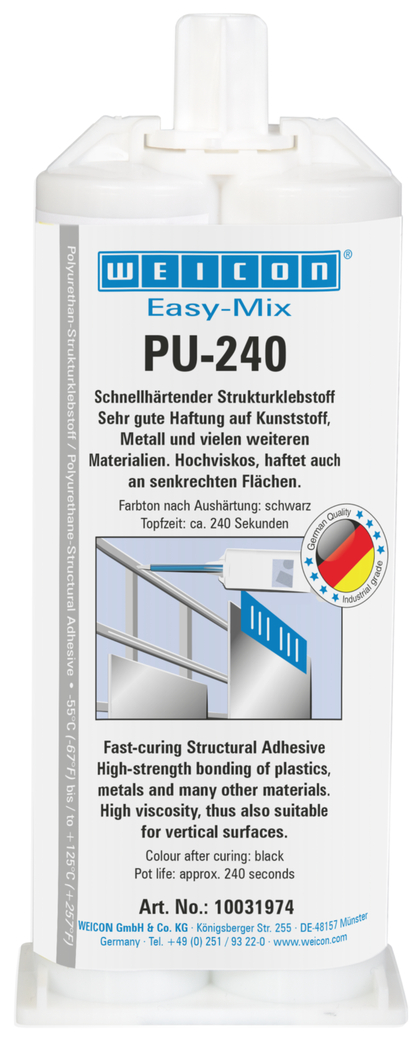 Easy-Mix PU-240 klej strukturalny poliuretan | Klej poliuretanowy, wysoka wytrzymałość, żywotność ok. 240 sekund