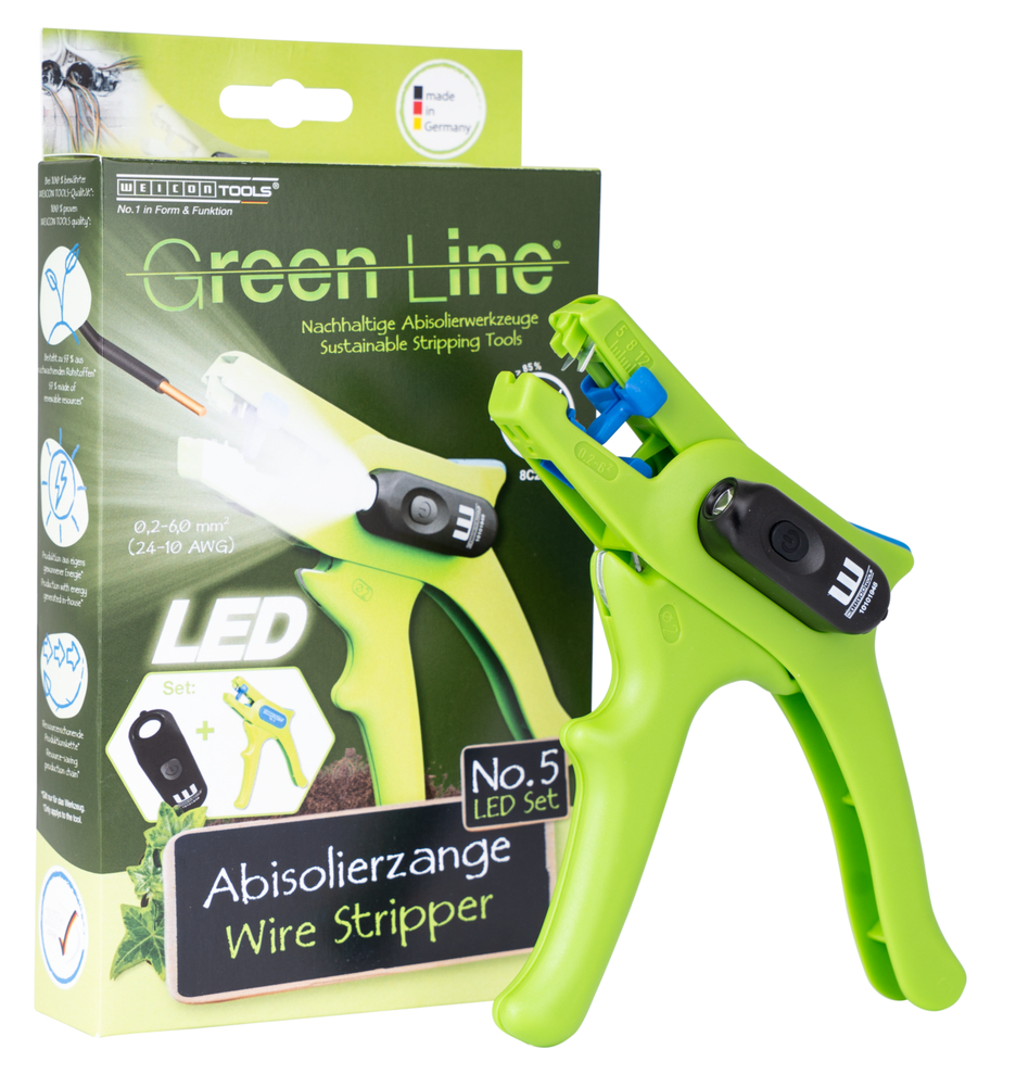 Szczypce do ściągania izolacji No. 5 Green Line zestaw LED
