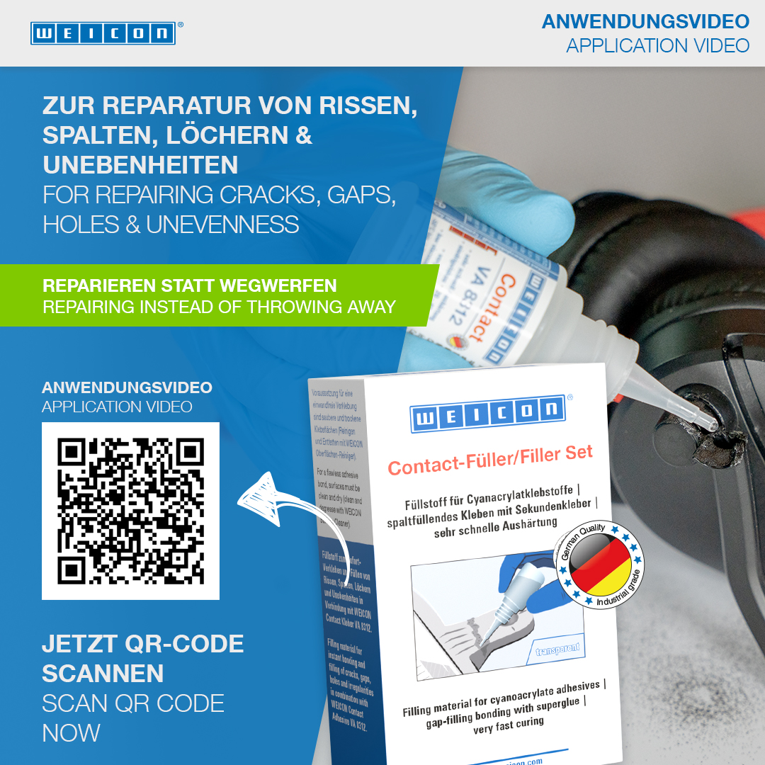 CA-Zestaw wypełniaczy | transparent special filler and cyanoacrylate adhesive Contact VA 8312