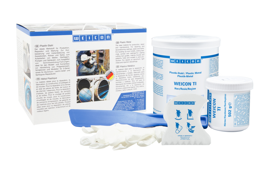WEICON TI | wypełniony tytanem system żywicy epoksydowej do naprawy i formowania