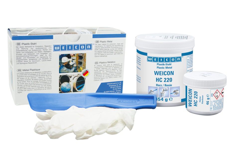 WEICON Ceramic HC 220 | Wypełniony ceramiką, odporny na wysokie temperatury system żywicy epoksydowej do powłok chroniących przed zużyciem