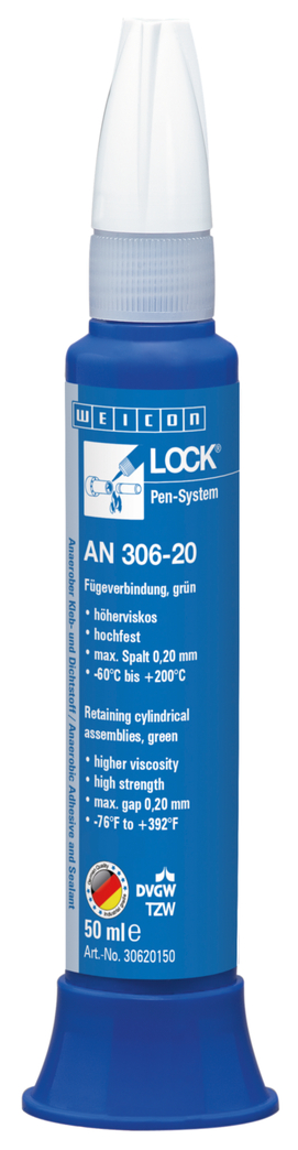 WEICONLOCK® AN 306-20 mocowanie łożysk, wałów i tulei | Wysoka wytrzymałość, odporność na wysokie temperatury, z dopuszczeniem do kontaktu z wodą pitną