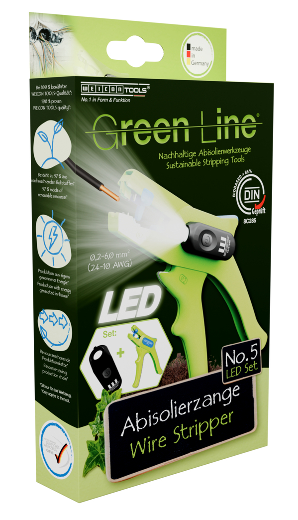Szczypce do ściągania izolacji No. 5 Green Line zestaw LED