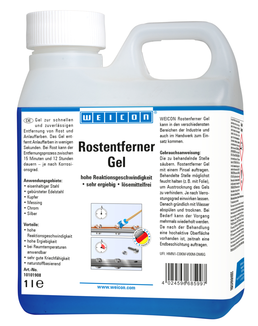 WEICON Rust Remover Gel | szybkie i niezawodne usuwanie rdzy i nalotów