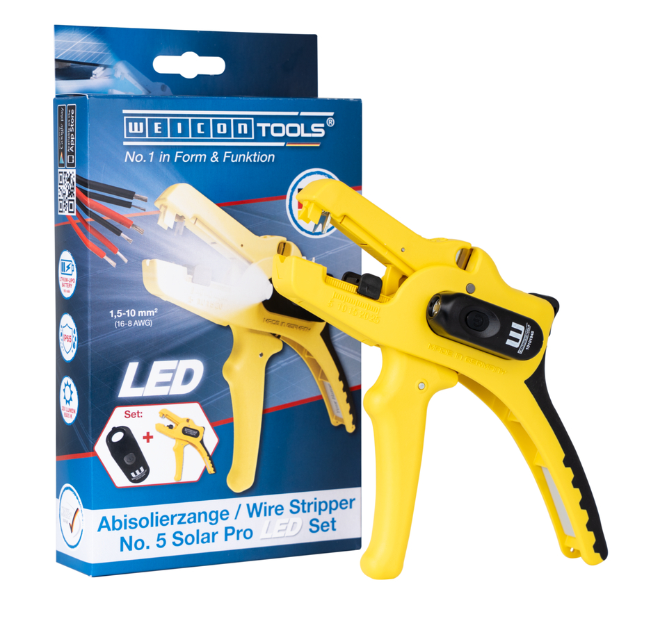 Szczypce do ściągania izolacji No. 5 Solar Pro zestaw LED