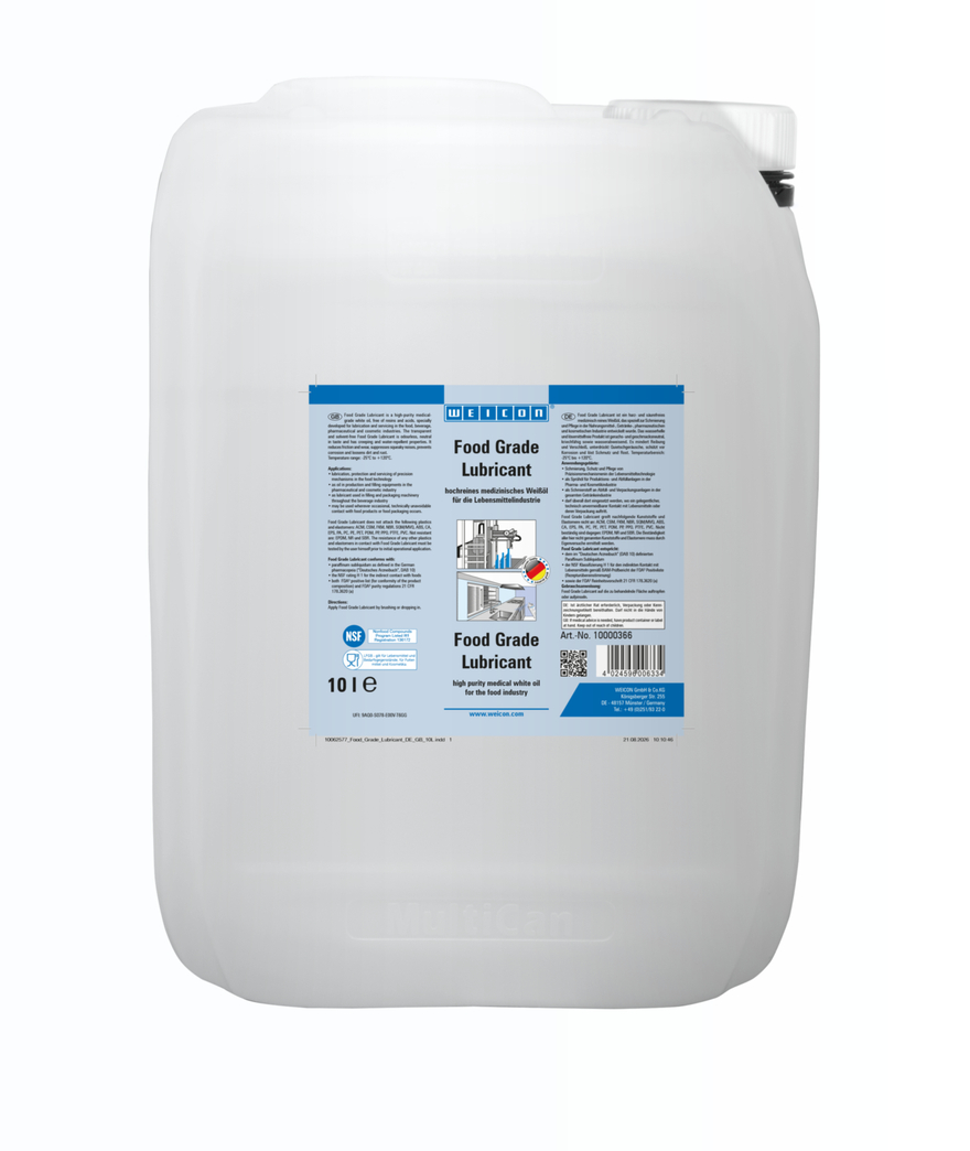 Food Grade Lubricant | Olej smarujący i konserwujący dla sektora spożywczego NSF H1