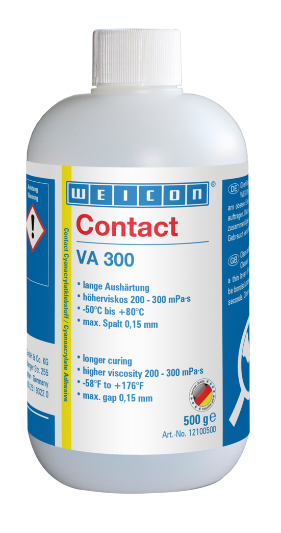 Contact VA 300 klej cyjanoakrylanowy | Błyskawiczny klej do materiałów chłonnych i porowatych