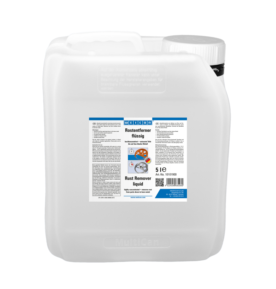WEICON Rust Remover liquid | wysoce skoncentrowana kąpiel zanurzeniowa do usuwania rdzy i korozji
