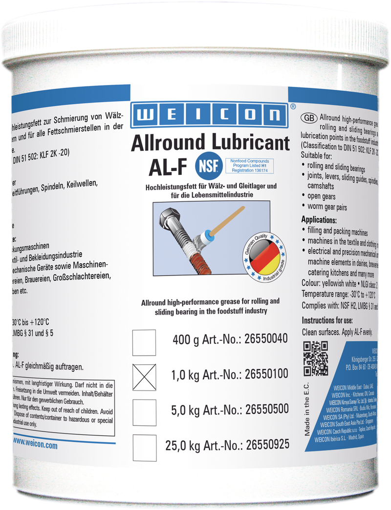 AL-F Smar długookresowy | food-grade multi-purpose grease