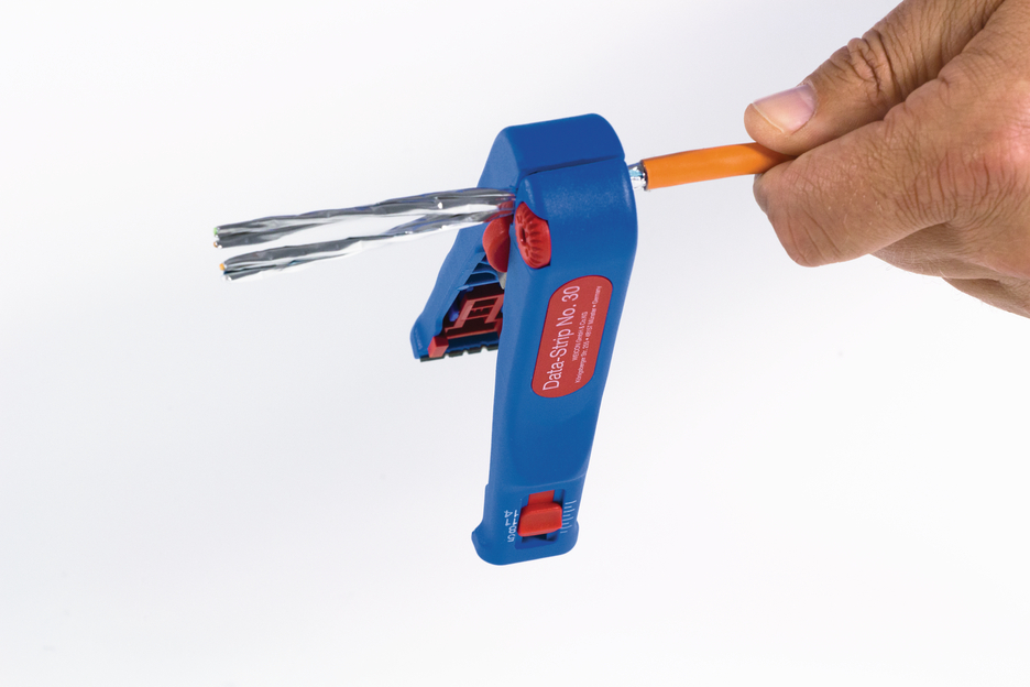 Data-Strip Nr 30 | for skinning and stripping data and network cables I incl. side cutter I Working range 4.0 - 10 mm Ø