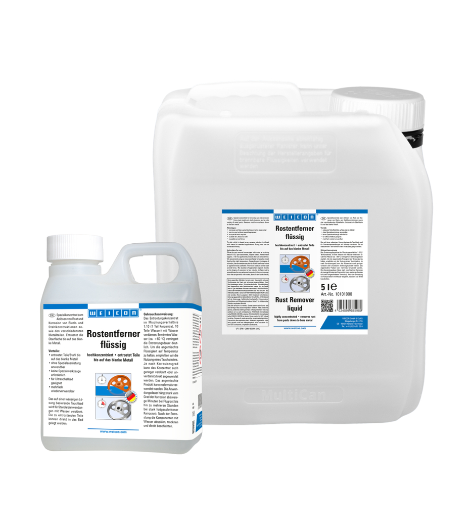 WEICON Rust Remover liquid | wysoce skoncentrowana kąpiel zanurzeniowa do usuwania rdzy i korozji