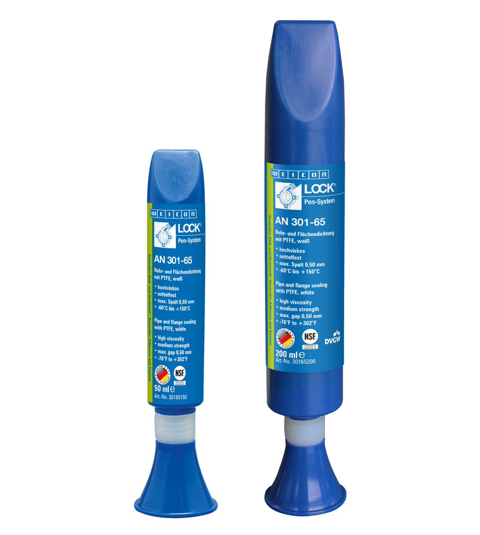 WEICONLOCK® AN 301-65 uszczelnianie rur i gwintów | z PTFE, średnia wytrzymałość, z dopuszczeniem do kontaktu z wodą pitną