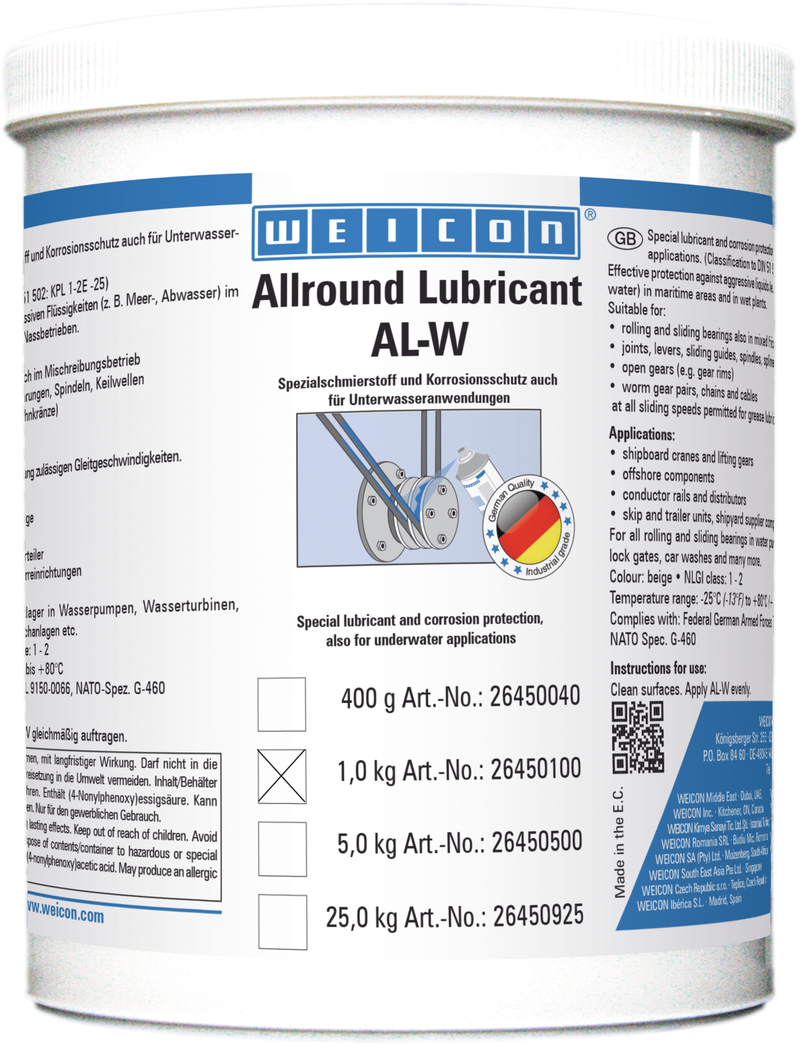 AL-W Smar długookresowy | Special lubricant also for underwater applications AL-W Smar długookresowy | Special lubricant also for underwater applications