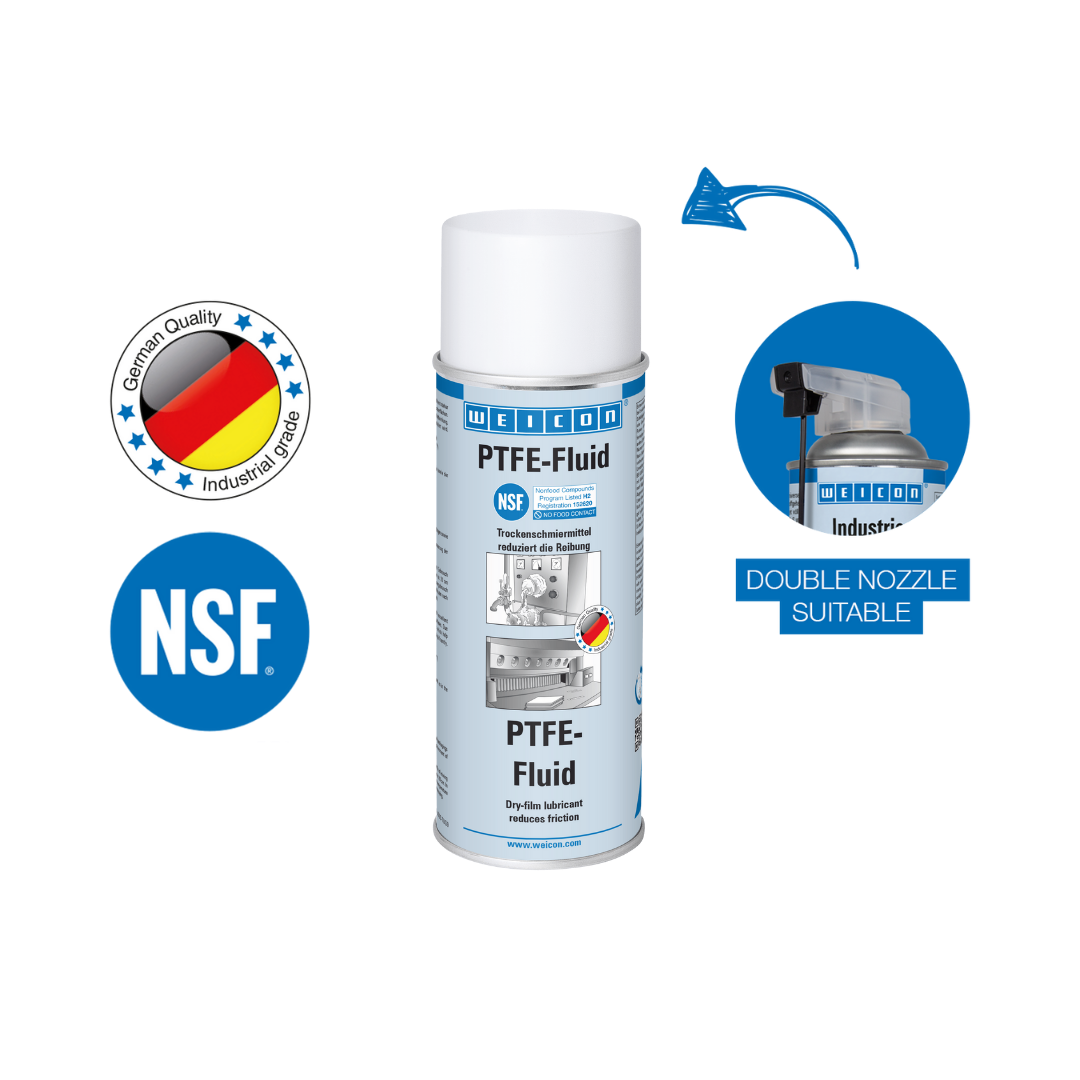 PTFE-Fluid | Beztłuszczowy suchy smar dla przemysłu spożywczego NSF H2