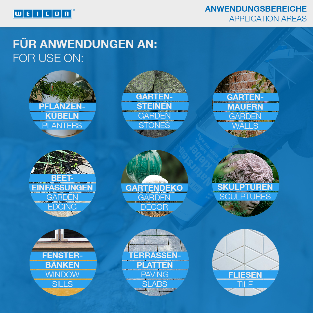 WEICON Natural Stone Adhesive | do montażu kamienia naturalnego, kamienia i ceramiki