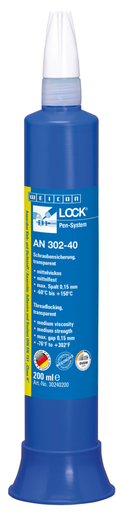 WEICONLOCK® AN 302-40 zabespieczanie śrub | średnia wytrzymałość, z dopuszczeniem DVGW