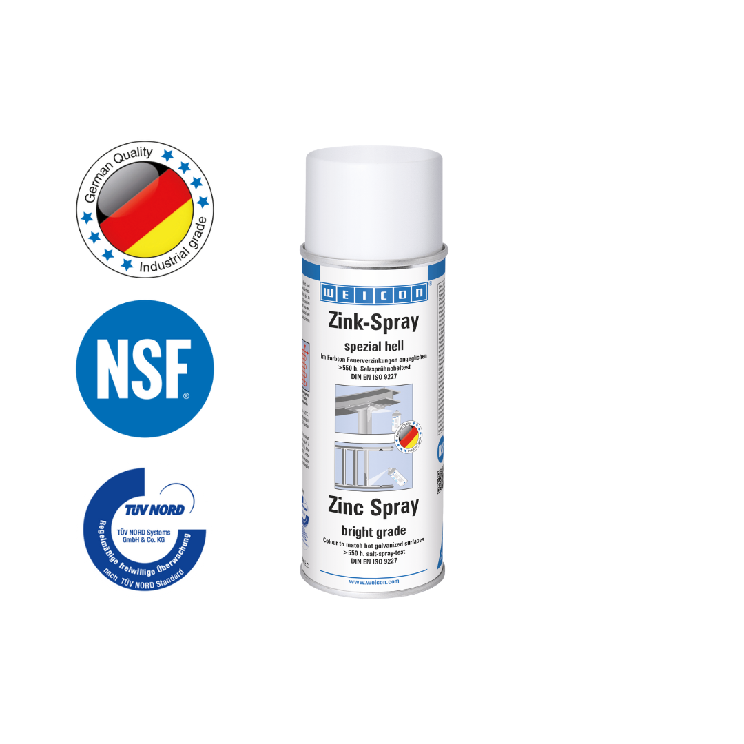 Zinc Spray bright grade - jasny | Katodowa ochrona antykorozyjna z dopuszczeniem dla przemysłu spożywczego